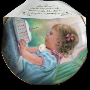 Nib - Abbie Williams God bless you little one collectible plate